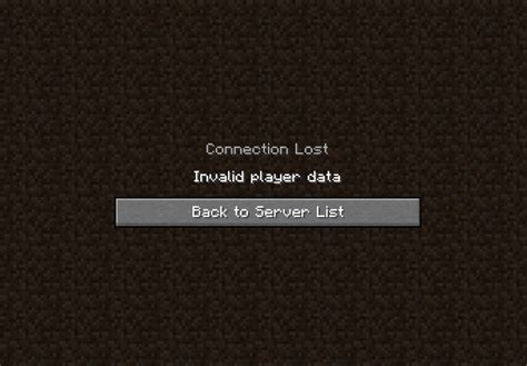 Let us know if you need more assistance. . How to fix invalid player data minecraft singleplayer